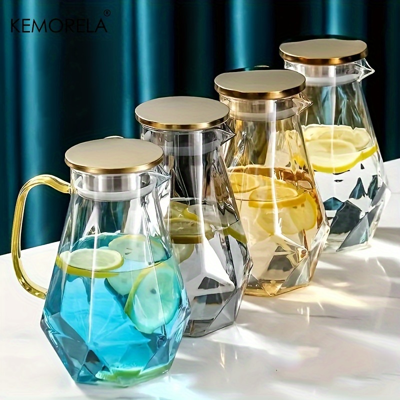 Espresso Shot Glass - 1PCS เพชรแก้วชุดกาน้ําชาร้อนน้ําเย็นกาต้มน้ําเหยือกกาแฟโปร่งใสหม้อบ้านน้ํา Carafe เหยือกแก้ว