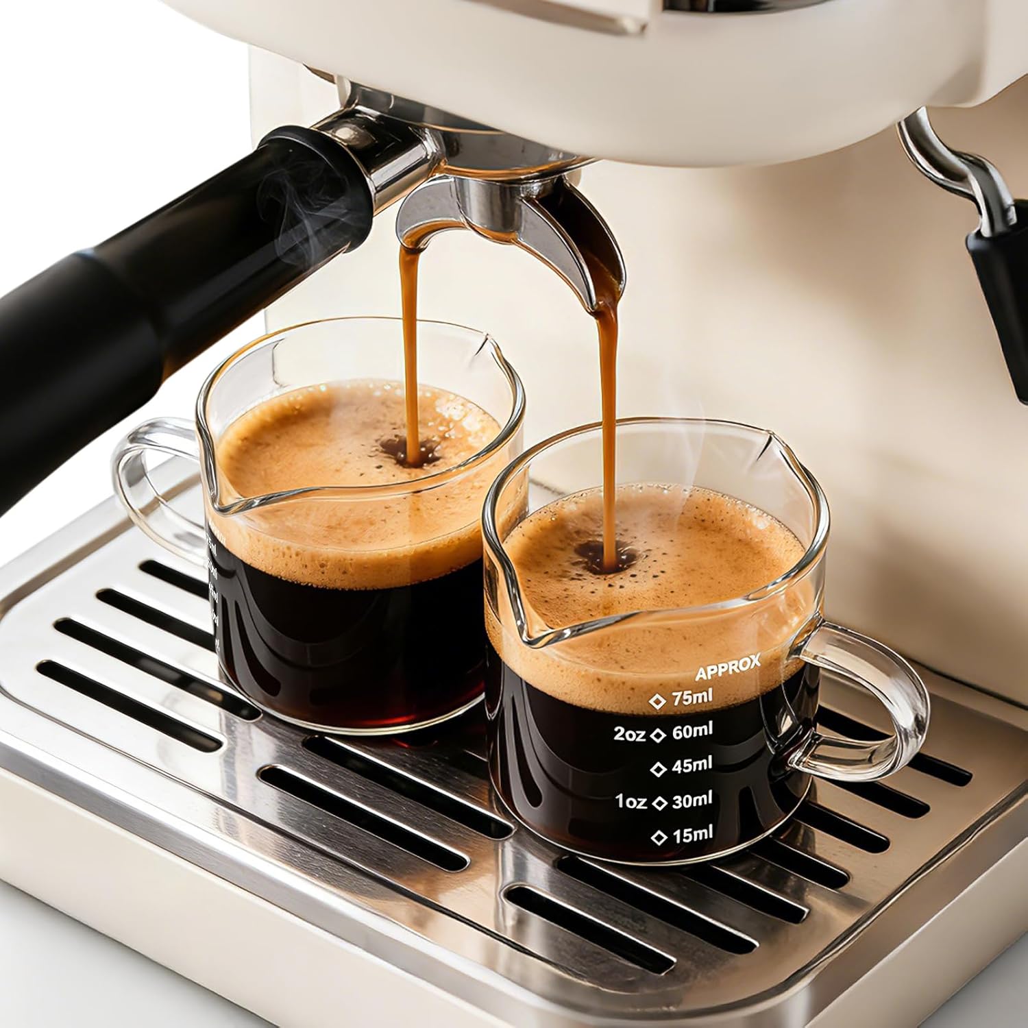 Espresso Shot Glass - 1/2 ชิ้น แก้วเอสเพรสโซ 2.5 ออนซ์ แก้วช็อตเอสเพรสโซ