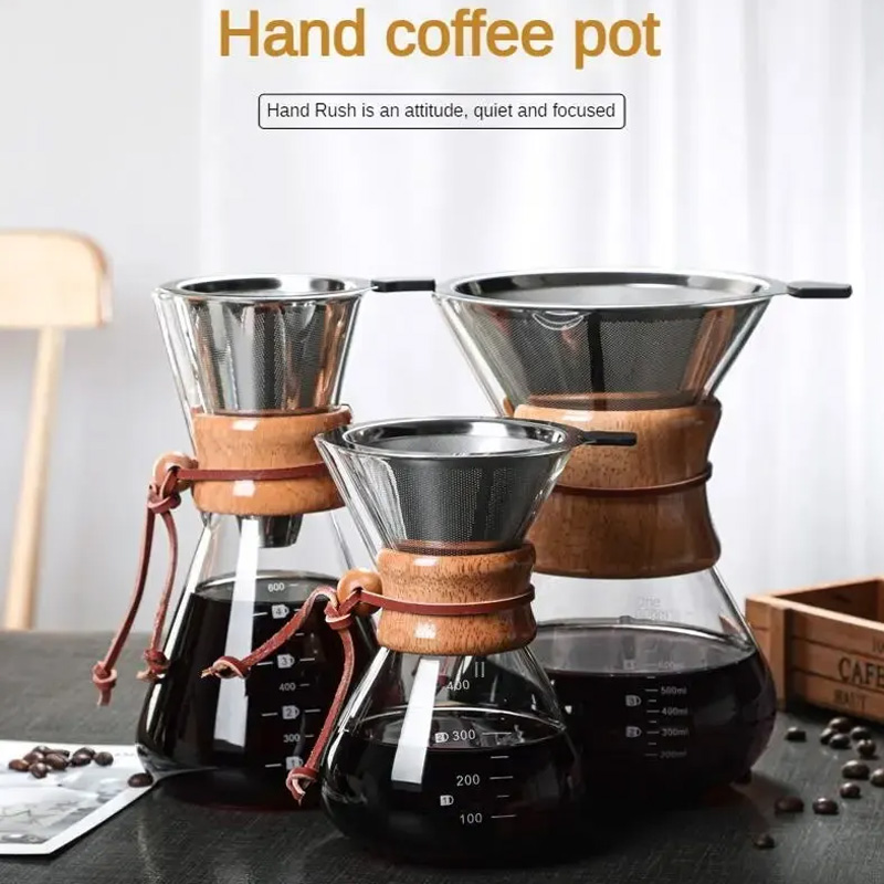 Coffee Equipment Pour Over - มือแก้วกาแฟกาต้มน้ําสแตนเลสกรองหยดBrewingร้อนกาแฟหม้อDripper Barista Pour Over Coffee Maker