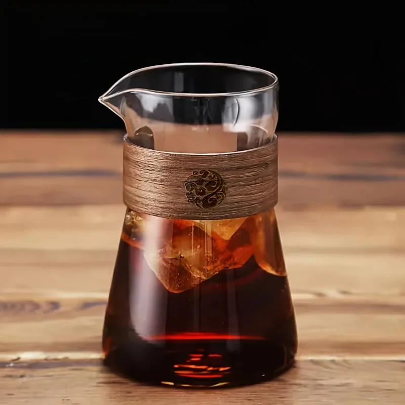 Espresso Shot Glass - 17oz/500ml กาแฟหม้อ Carafe ไม้ชั้นทนความร้อน,Borosilicate Espresso Shot