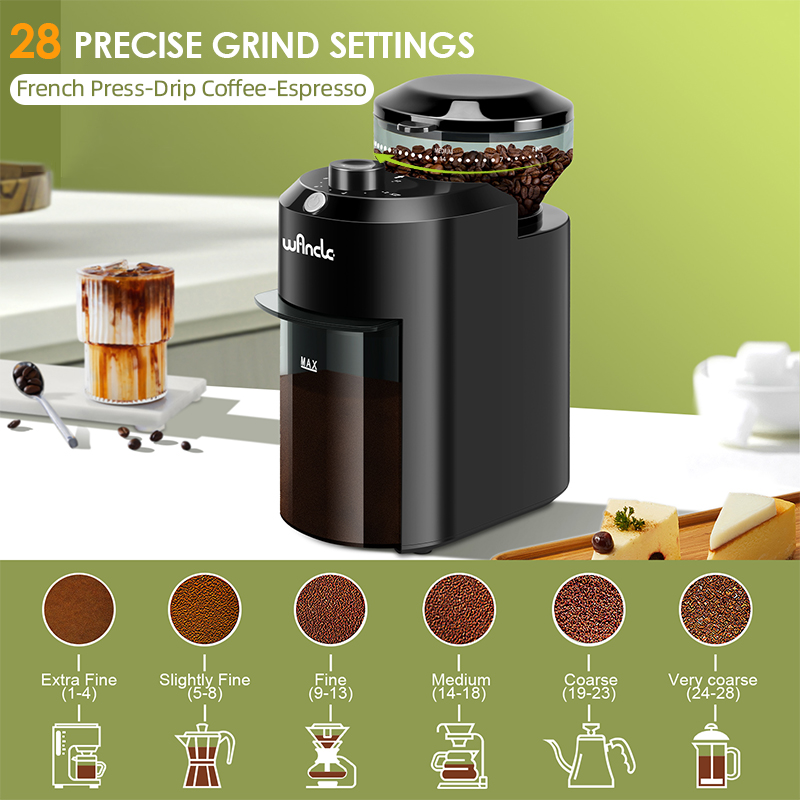 Wancle ไฟฟ้า Burr เครื่องบดกาแ - Coffee Grinder Burr Flat บทวิจารณ์และราคา