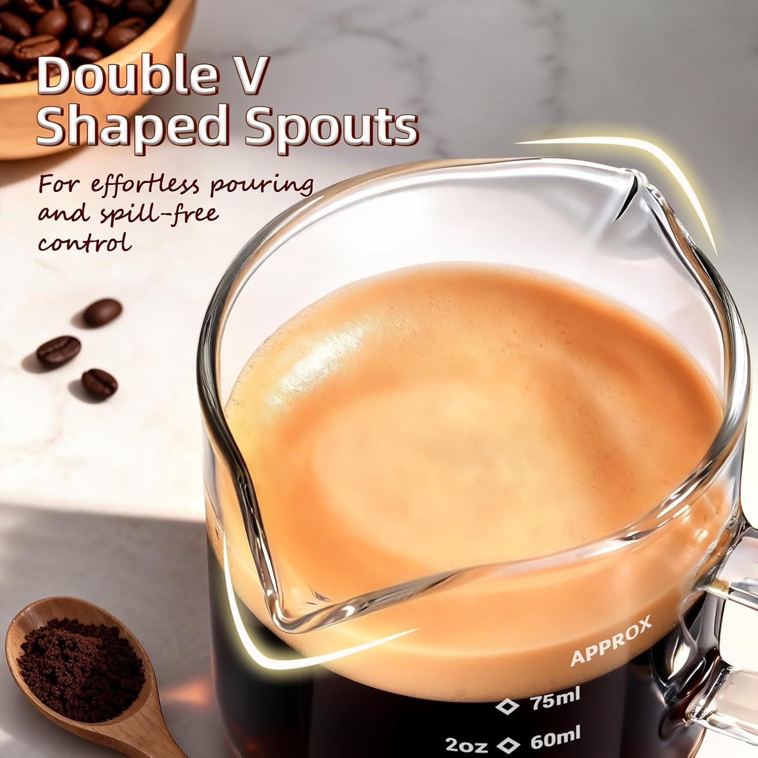 1/2 ชิ้น แก้วเอสเพรสโซ 2.5 ออน - Espresso Shot Glass บทวิจารณ์และราคา